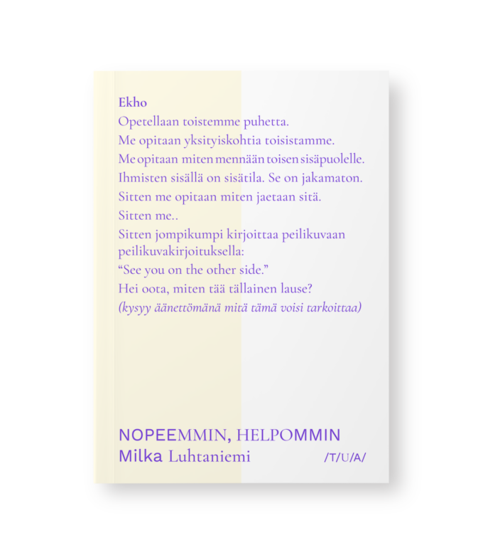 Milka Luhtaniemi Nopeemmin, helpommin | ENNAKKOTILAUS