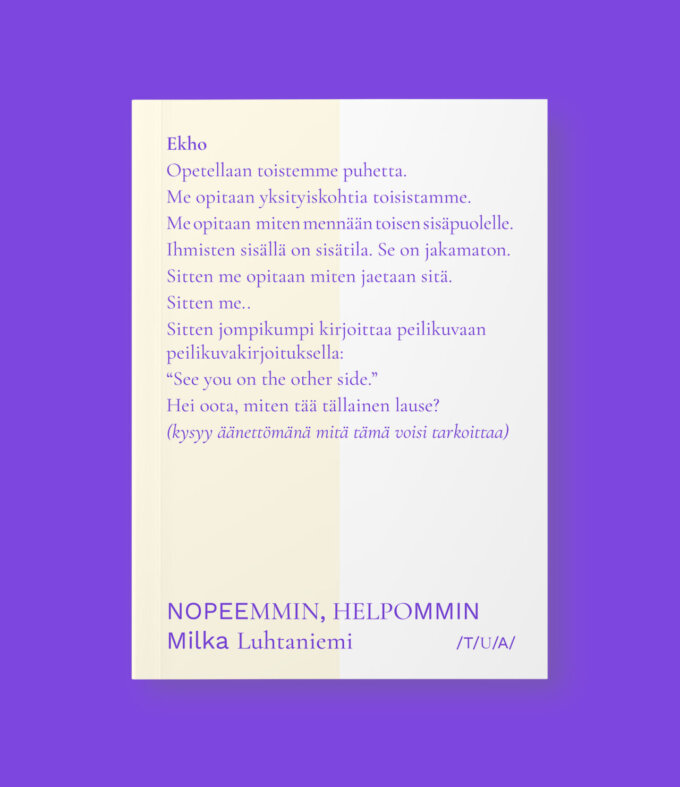 Milka Luhtaniemi Nopeemmin, helpommin | ENNAKKOTILAUS